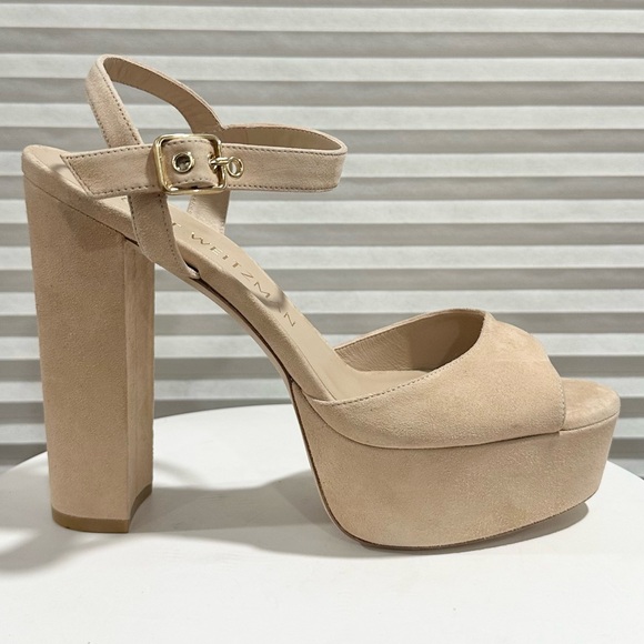 🌹STUART WEITZMAN🌹 Ryder Suede Platform Sandals Size: 10 - Picture 3 of 16
